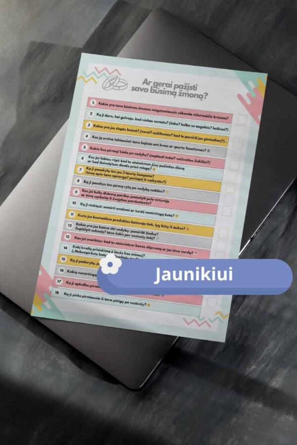 Bernvakario klausimai jaunikiui